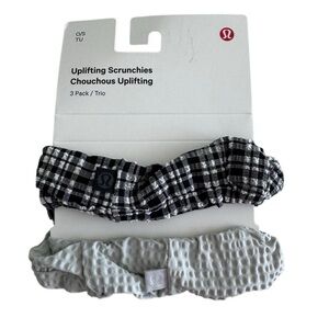 New Lululemon Uplifting Scrunchies 2 
Black / Vapor